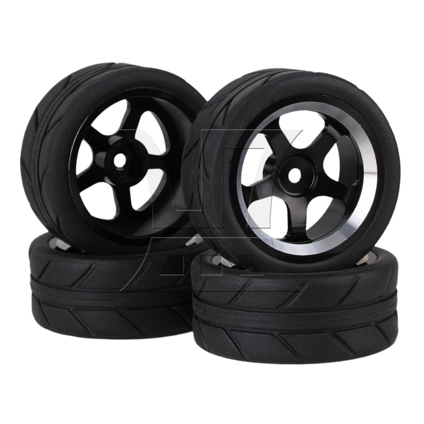 BQLZR  Aluminum Alloy Wheel RC 1:10 On-Road Black Wheel Rims