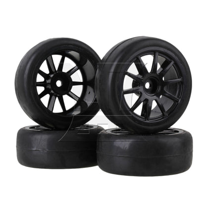 BQLZR  RC 1:10 Rubber Black Tire Tyre for On Road Car 2.56inch OD