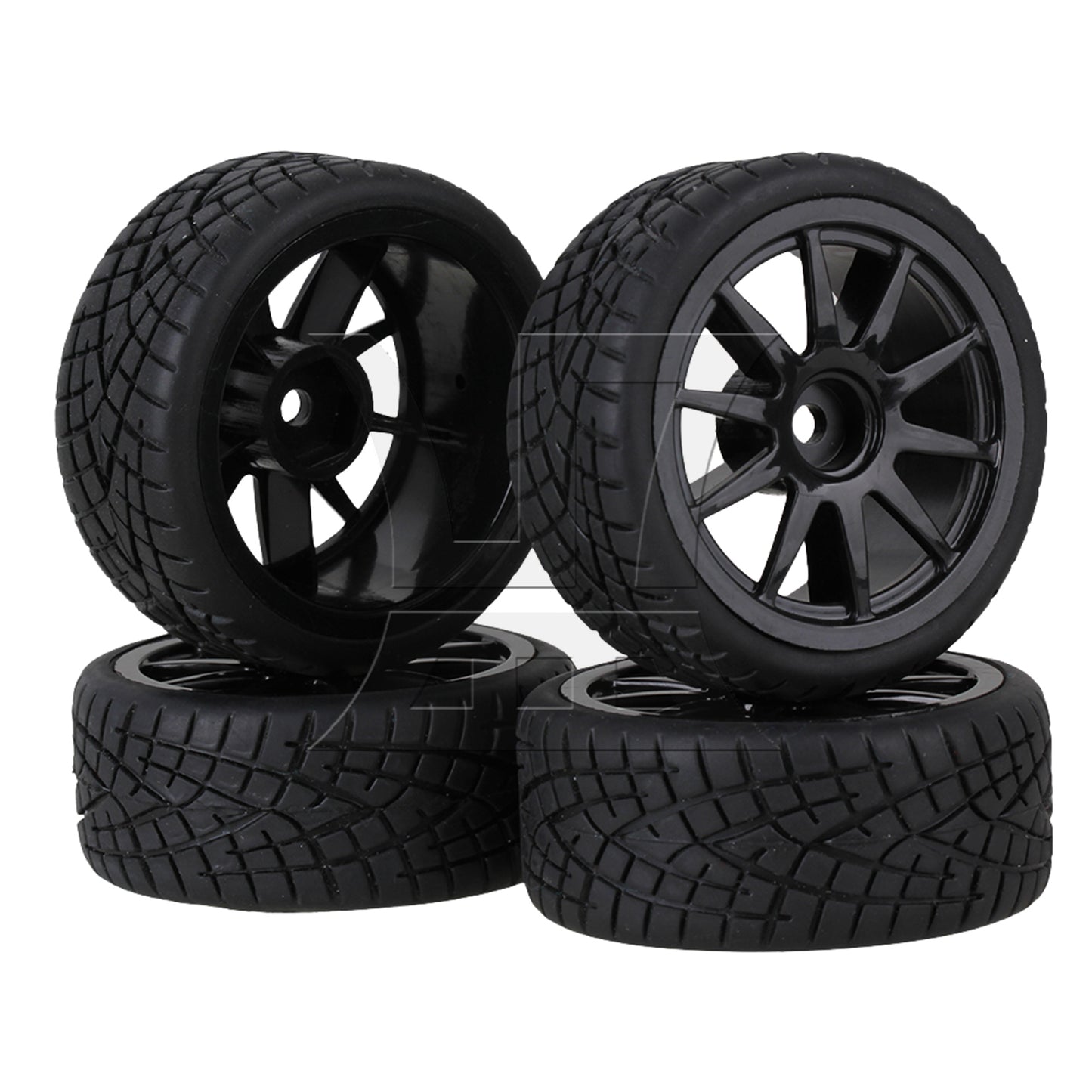 BQLZR  RC 1:10 Rubber Black Tire Tyre for On Road Car 2.56inch OD