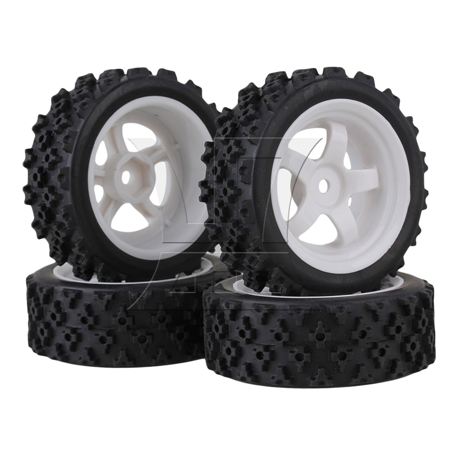 BQLZR 4pcs RC1:10 On-Road&Drift CarPlastic Wheel Rim with 5Spoke 52mm Dia White