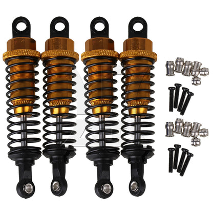 BQLZR 2x Yellow 70mm Length Aluminum A285004Y Shock Absorber for RC 1:16 Car Upgrade