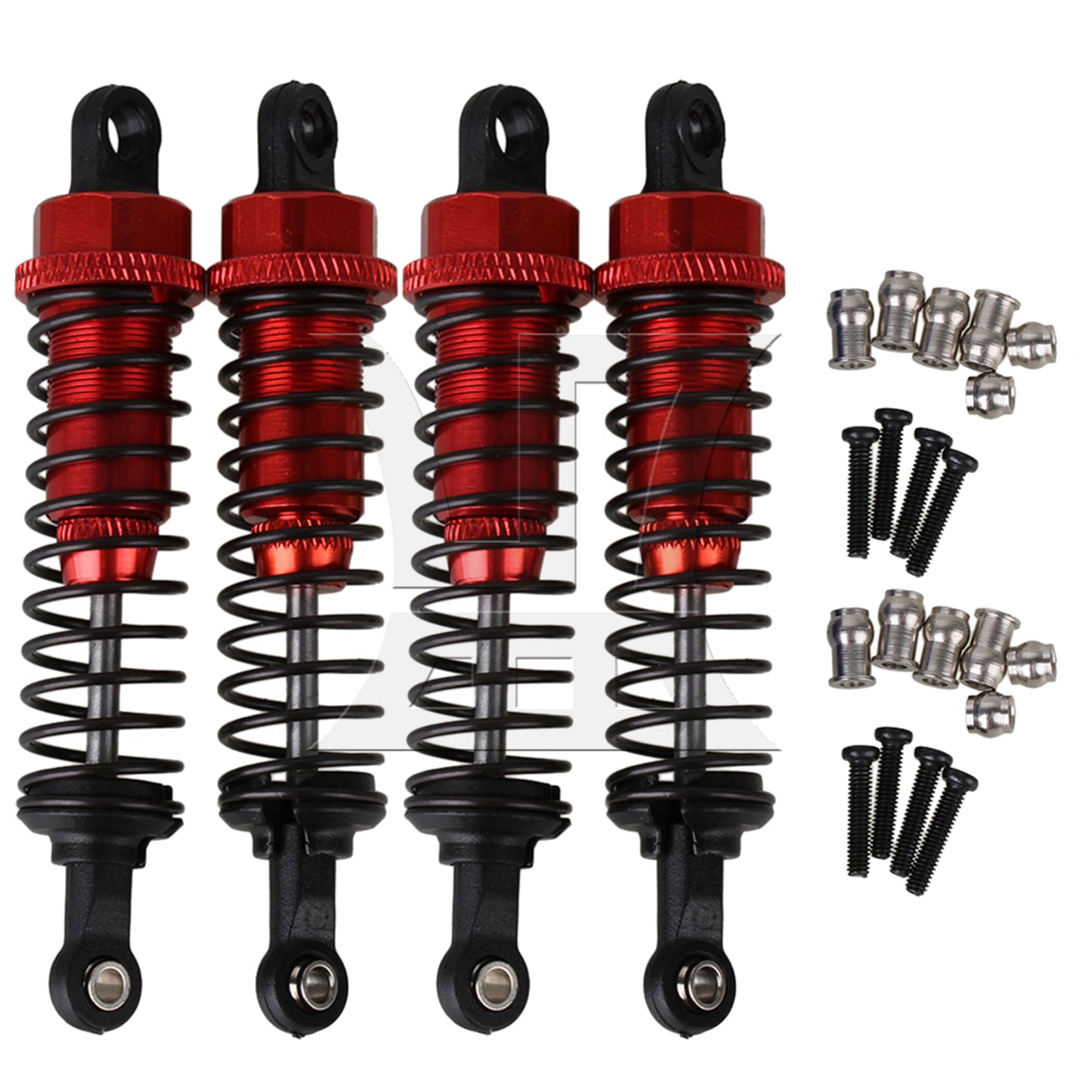 BQLZR 4PCS Red A285004R RC 1:16 Car Aluminum Shock Absorber Upgrade Part