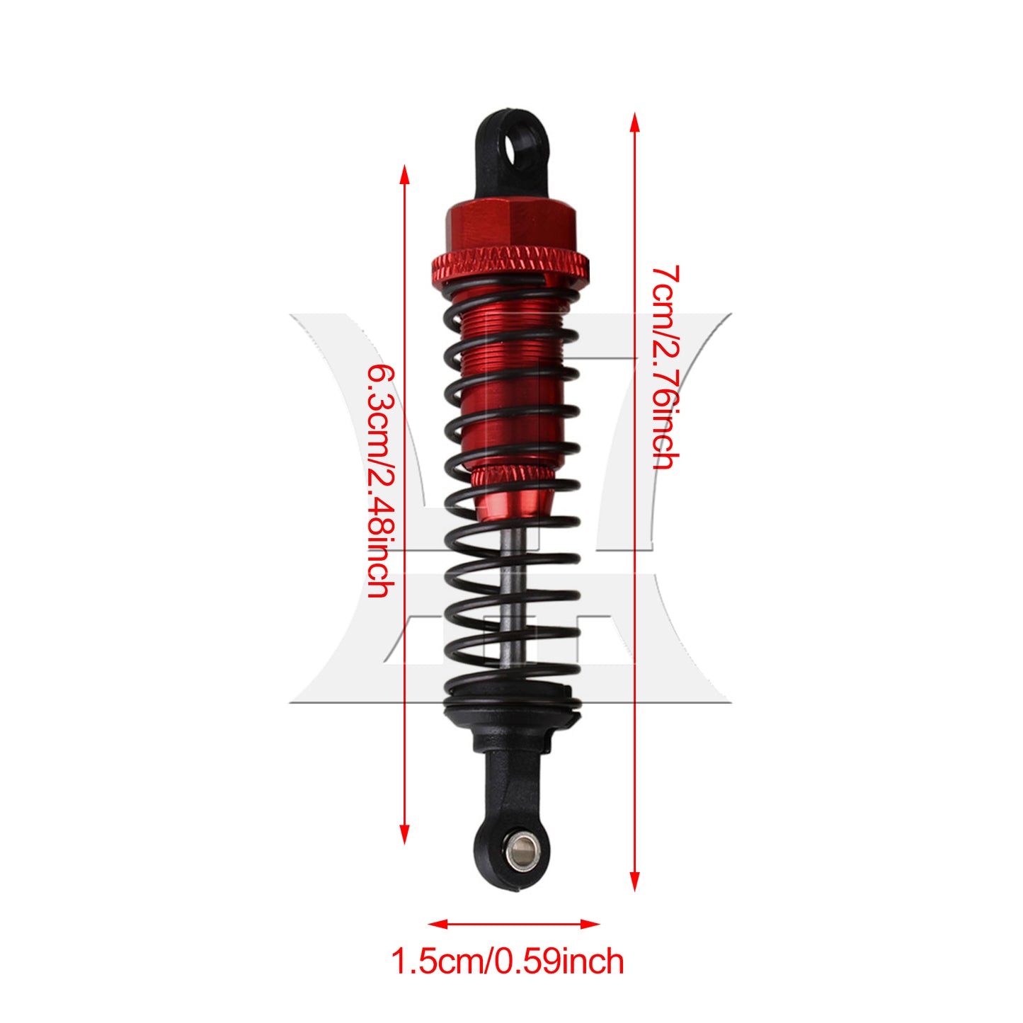 BQLZR 4PCS Red A285004R RC 1:16 Car Aluminum Shock Absorber Upgrade Part