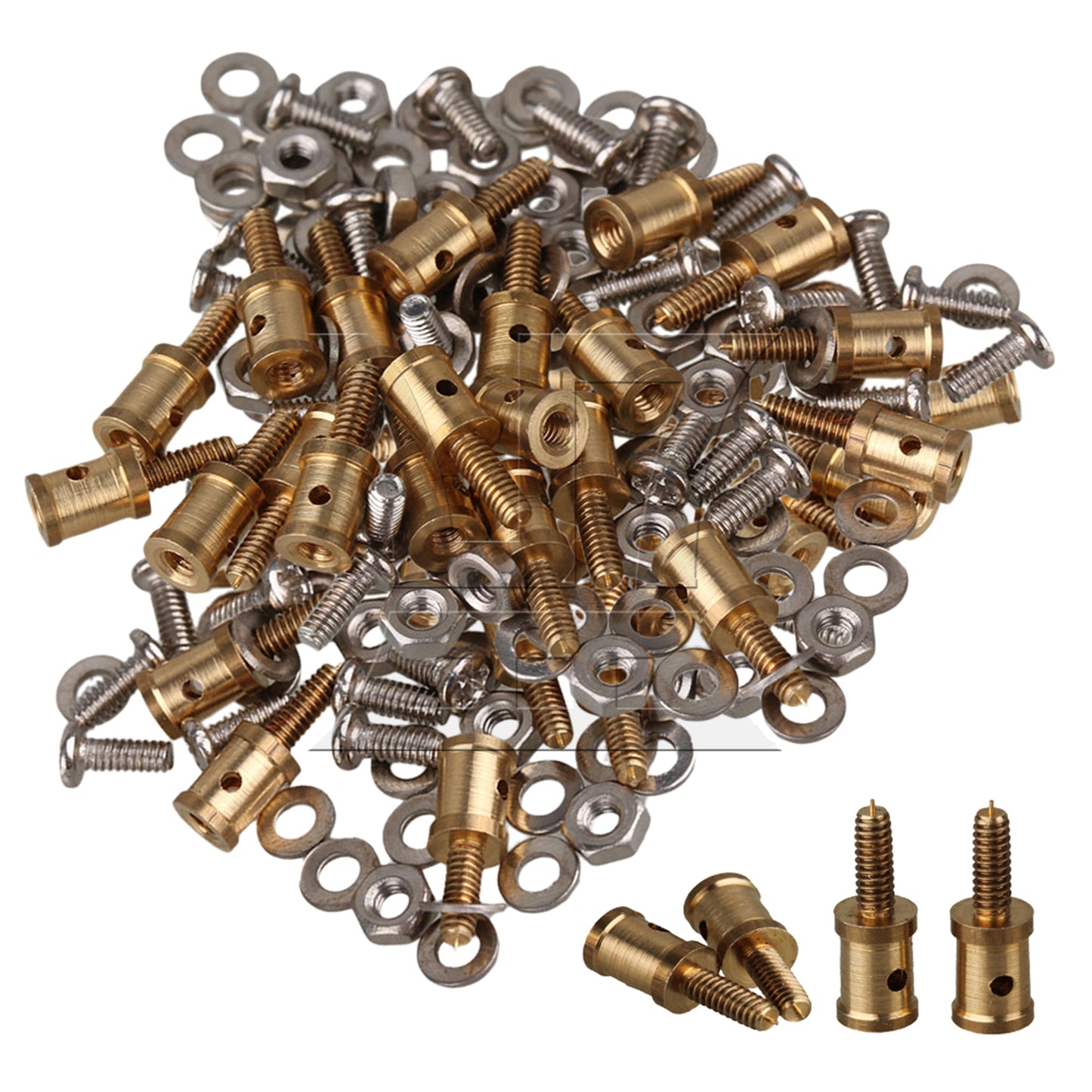 BQLZR 40x Model Airplane Servo Horn Linkage Connector for 1mm Steel Wire Golden