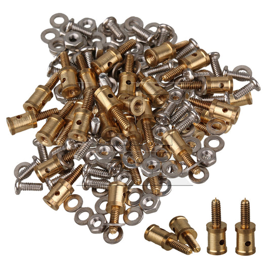 BQLZR 40x Model Airplane Servo Horn Linkage Connector for 1mm Steel Wire Golden