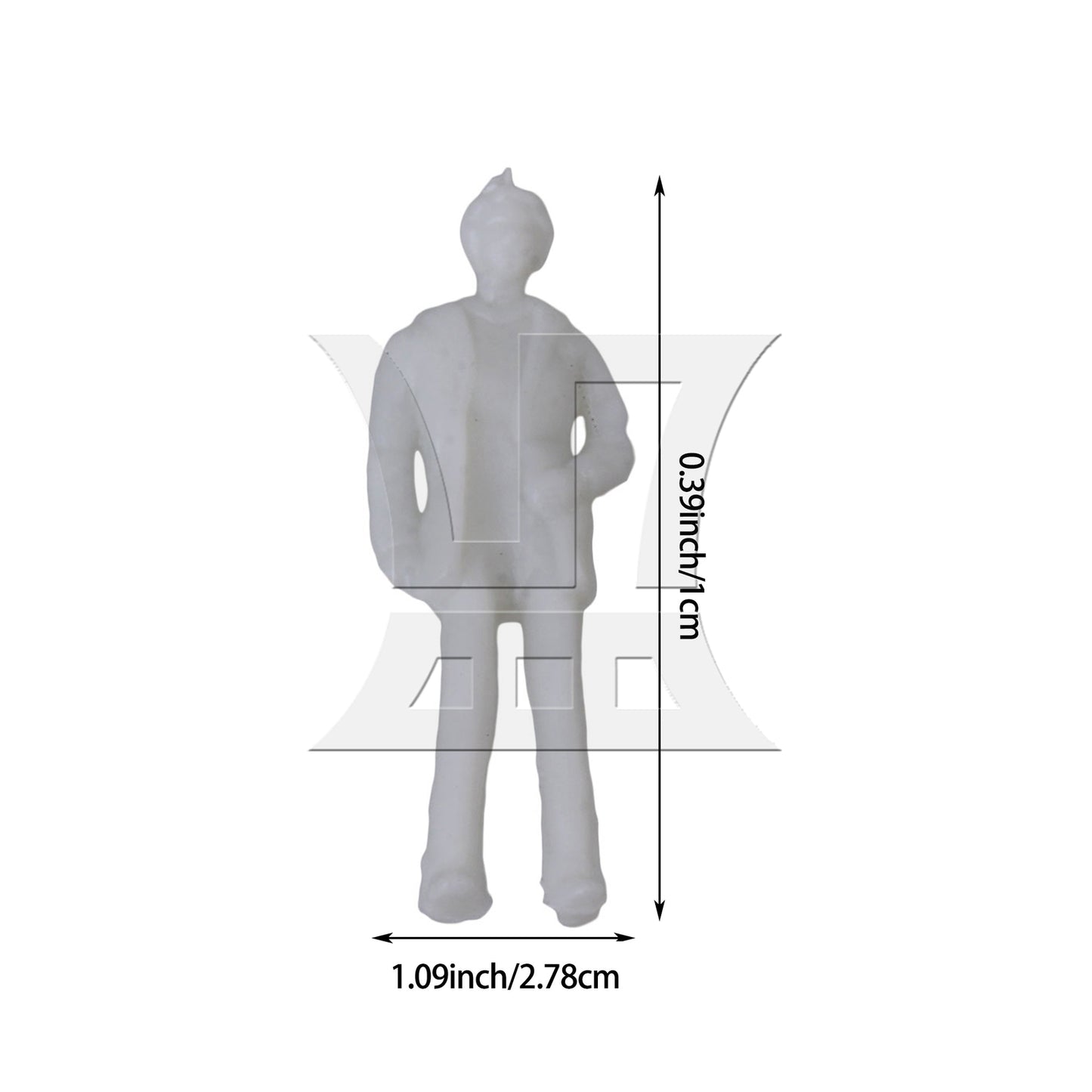 BQLZR White Unpainted Architectural 1:75 Scale Model Figures OO Gauge