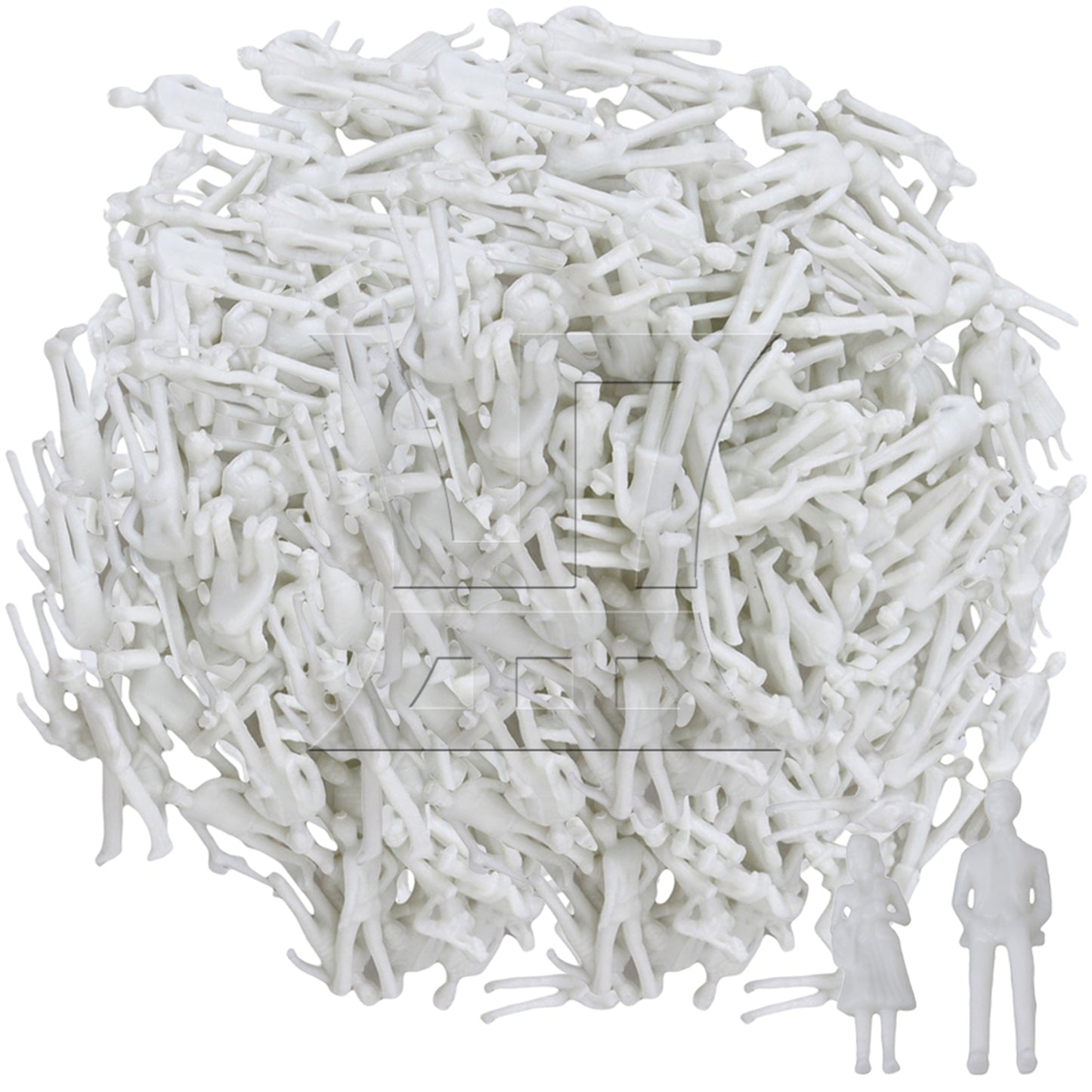 BQLZR White Unpainted Architectural 1:75 Scale Model Figures OO Gauge