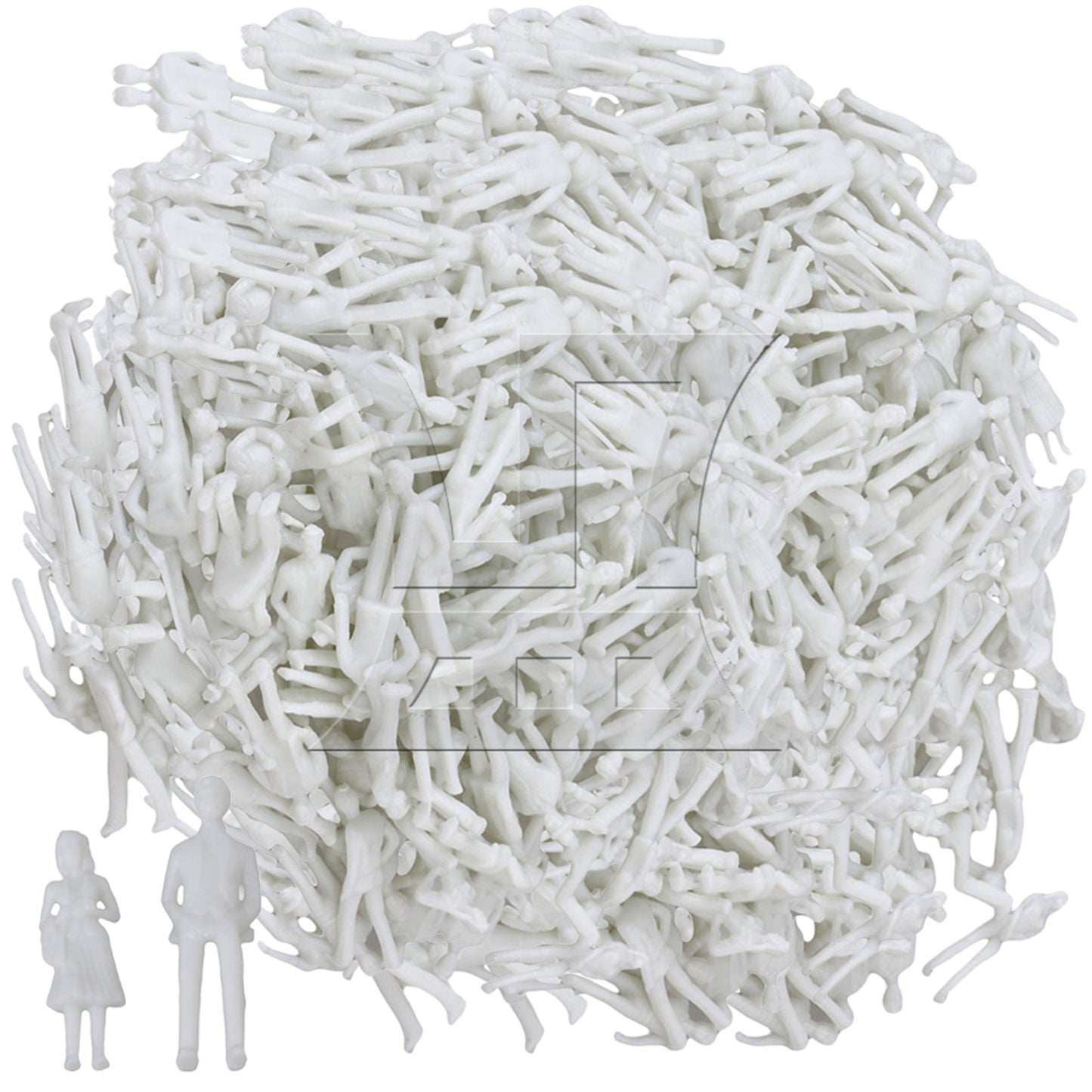 BQLZR White Unpainted Architectural 1:75 Scale Model Figures OO Gauge