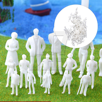 BQLZR White Model Train People Figure Passengers 1:200 Scale BQLZR