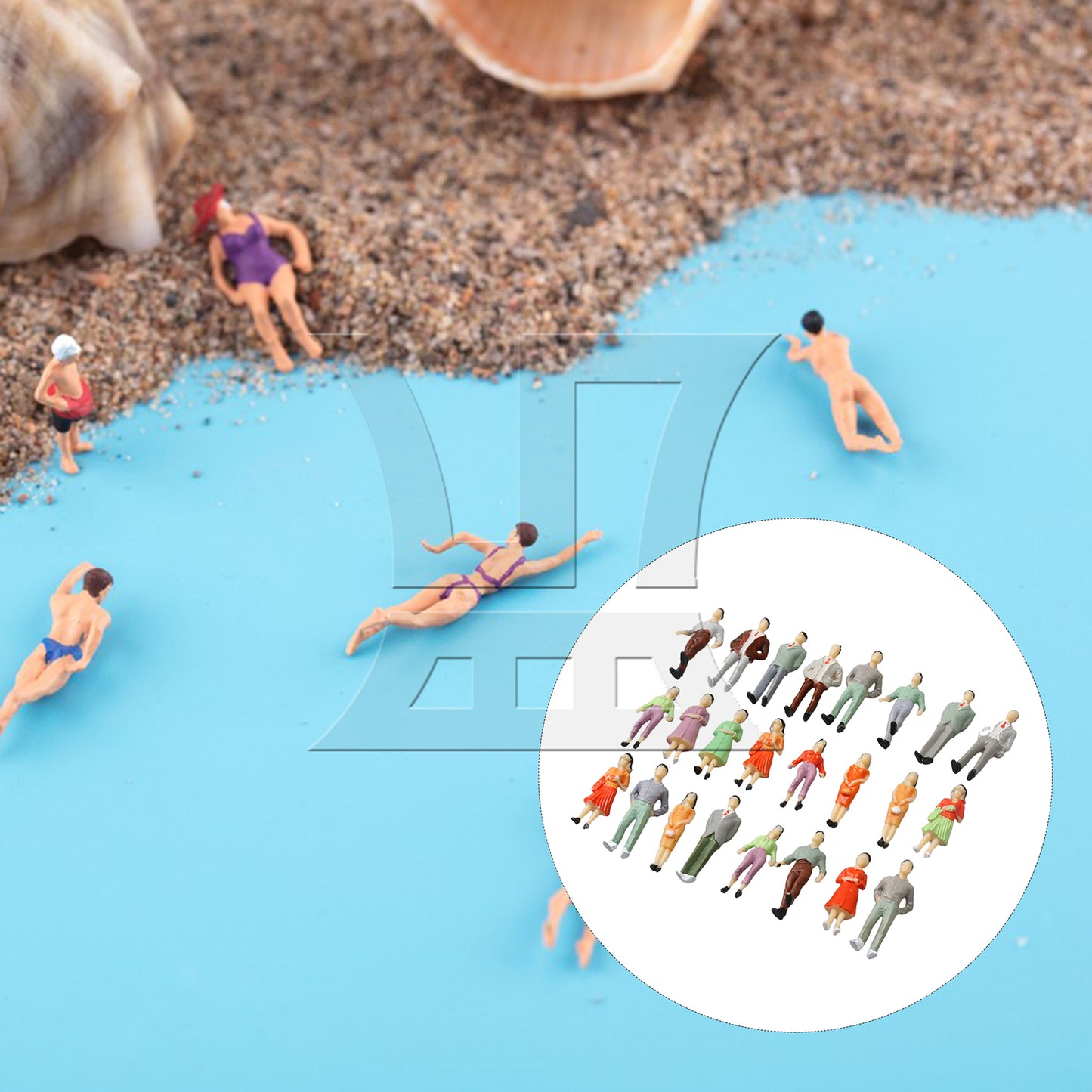 BQLZR  1:50 Scale O Gauge Hand Painted Layout Model Train People Figure