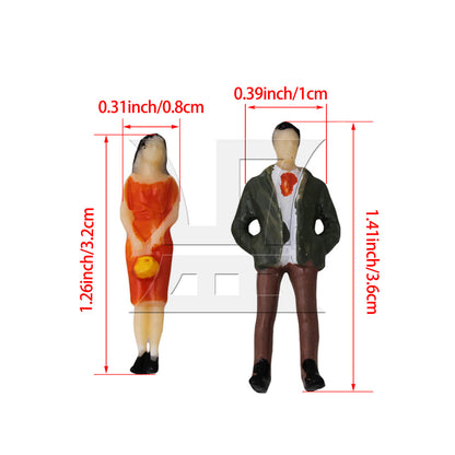 BQLZR  1:50 Scale O Gauge Hand Painted Layout Model Train People Figure