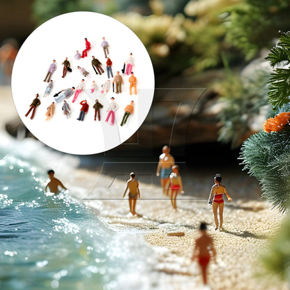 BQLZR 1:75 Scale OO Gauge Hand Painted Layout Model Train People Figure