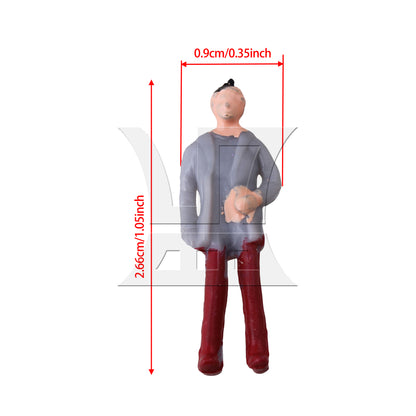 BQLZR 1:75 Scale OO Gauge Hand Painted Layout Model Train People Figure