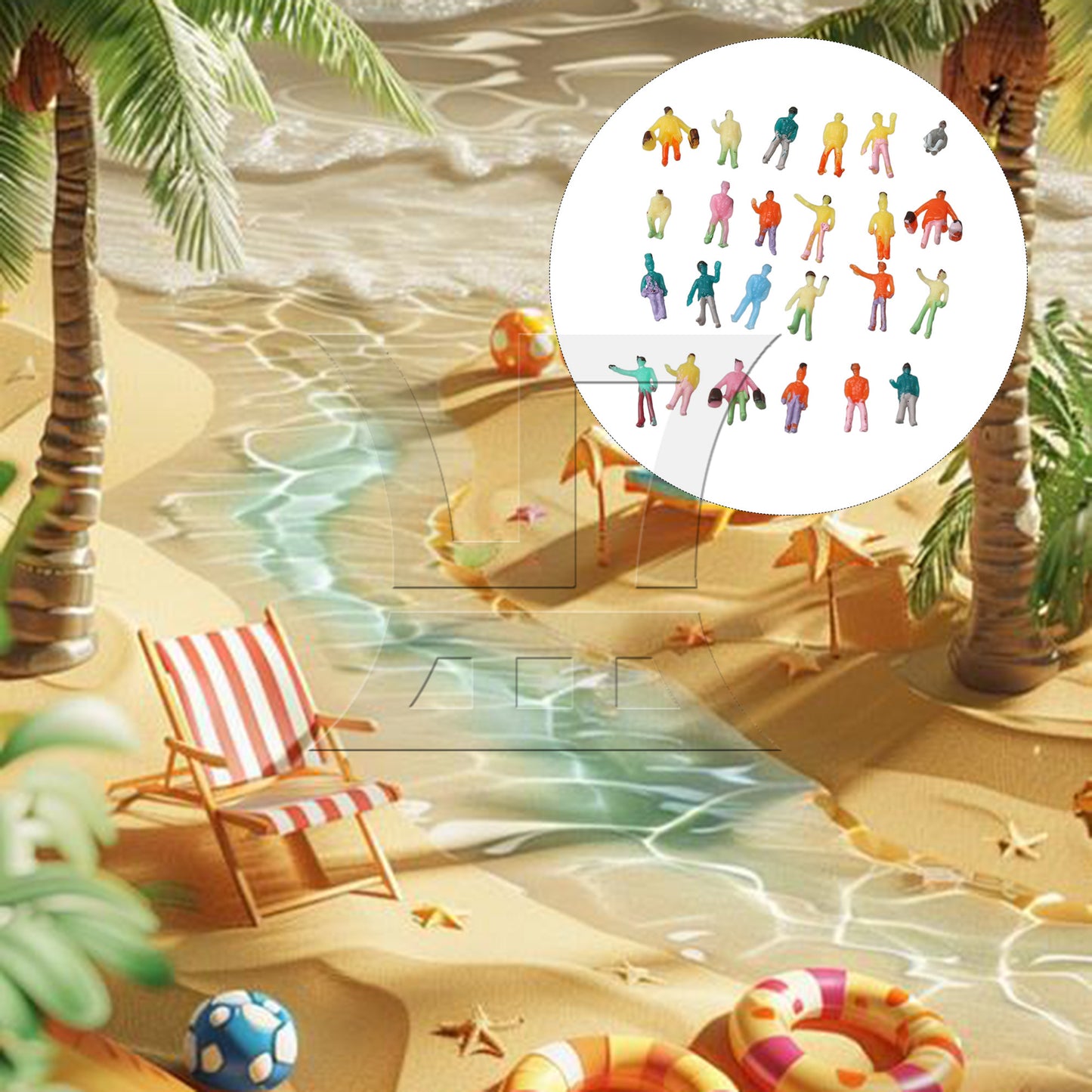 BQLZR 200pcs 1:200 Scale Z Gauge Hand Painted Layout Model Train People Figure