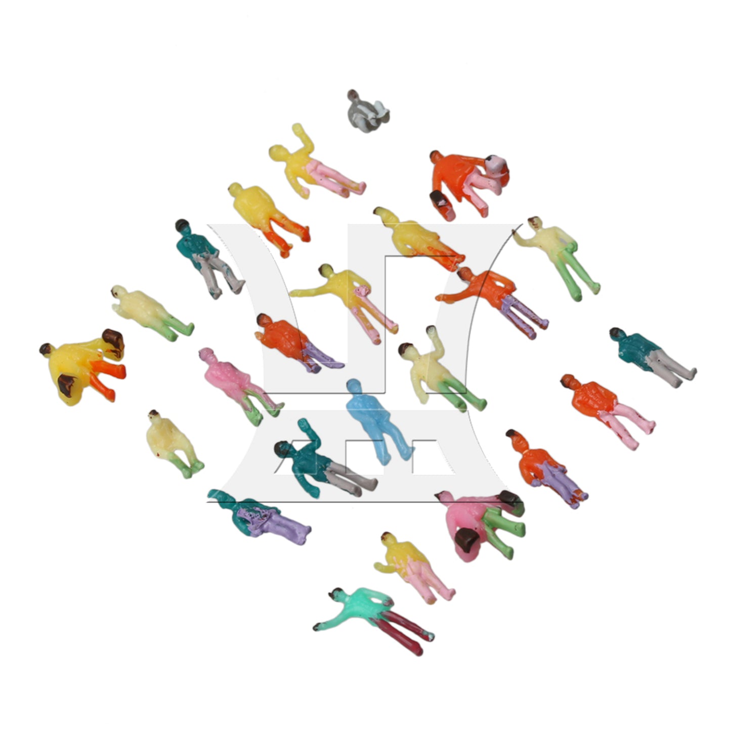 BQLZR 200pcs 1:200 Scale Z Gauge Hand Painted Layout Model Train People Figure