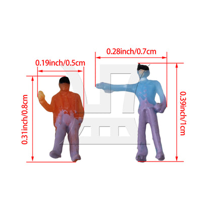 BQLZR 200pcs 1:200 Scale Z Gauge Hand Painted Layout Model Train People Figure