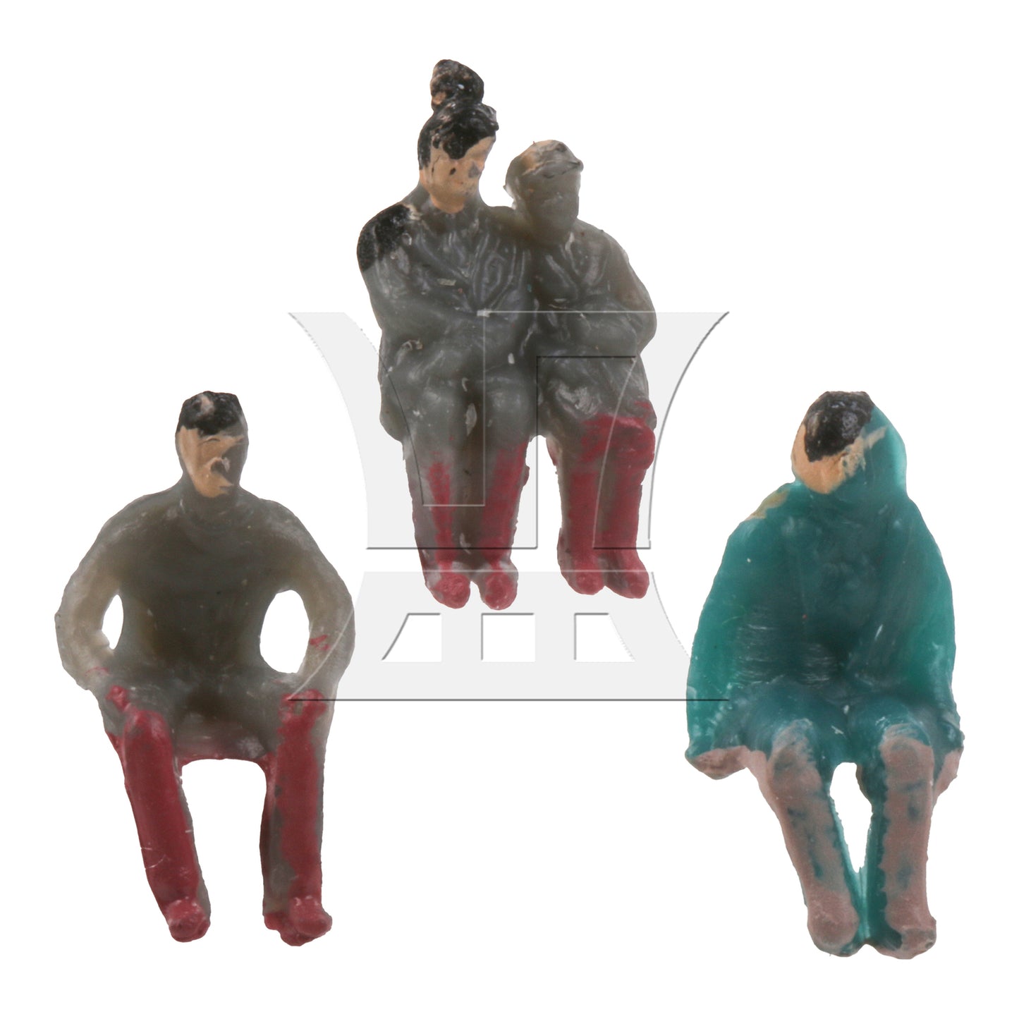 BQLZR Model Railway Seated People Passengers N Scale 1:150 Multicolor