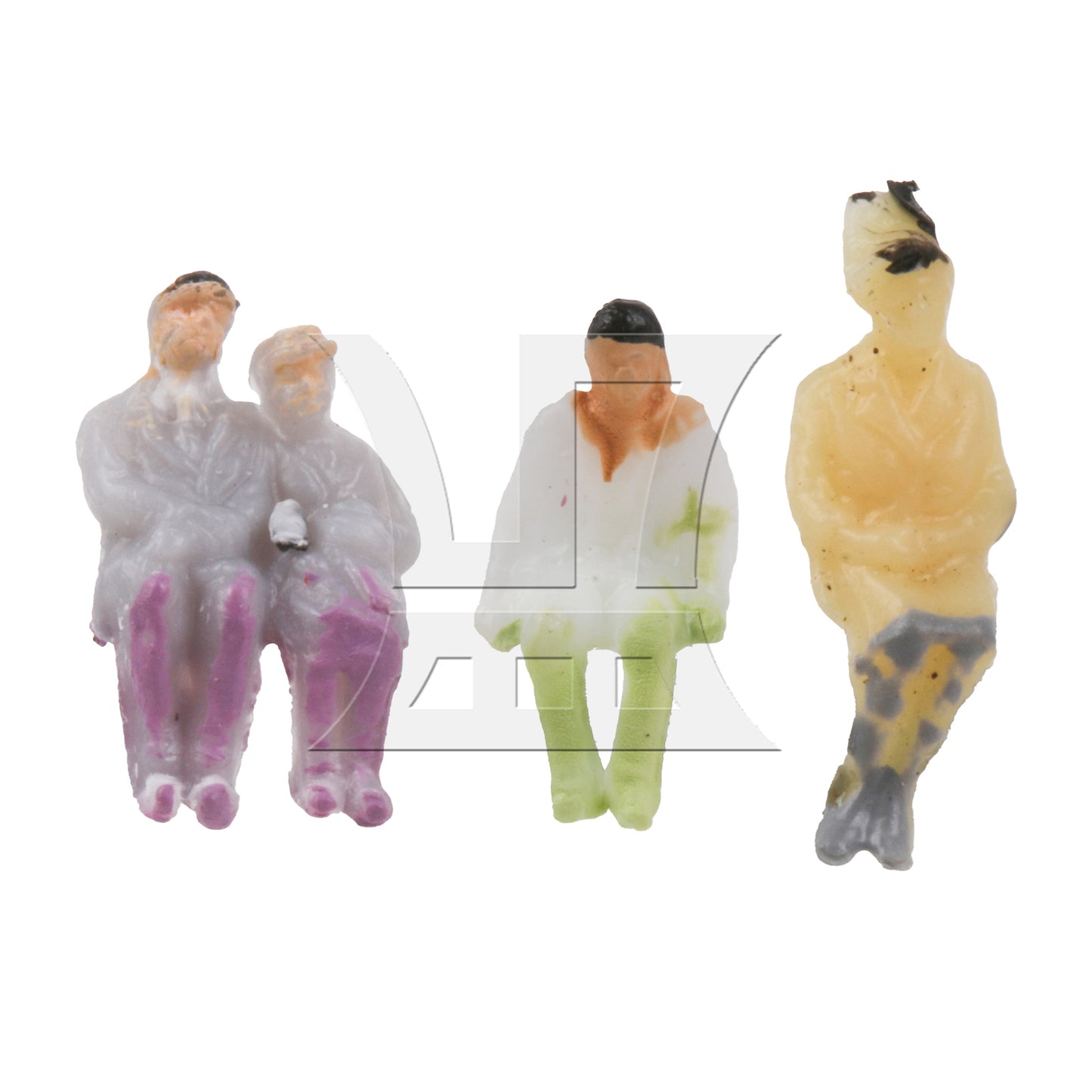 BQLZR Model Railway Seated People Passengers N Scale 1:150 Multicolor