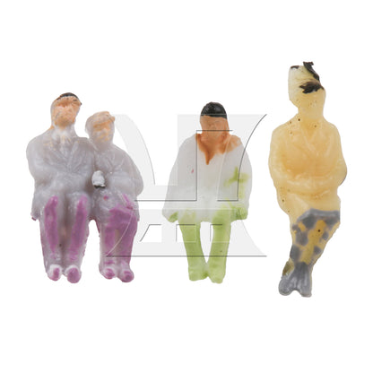 BQLZR Model Railway Seated People Passengers N Scale 1:150 Multicolor