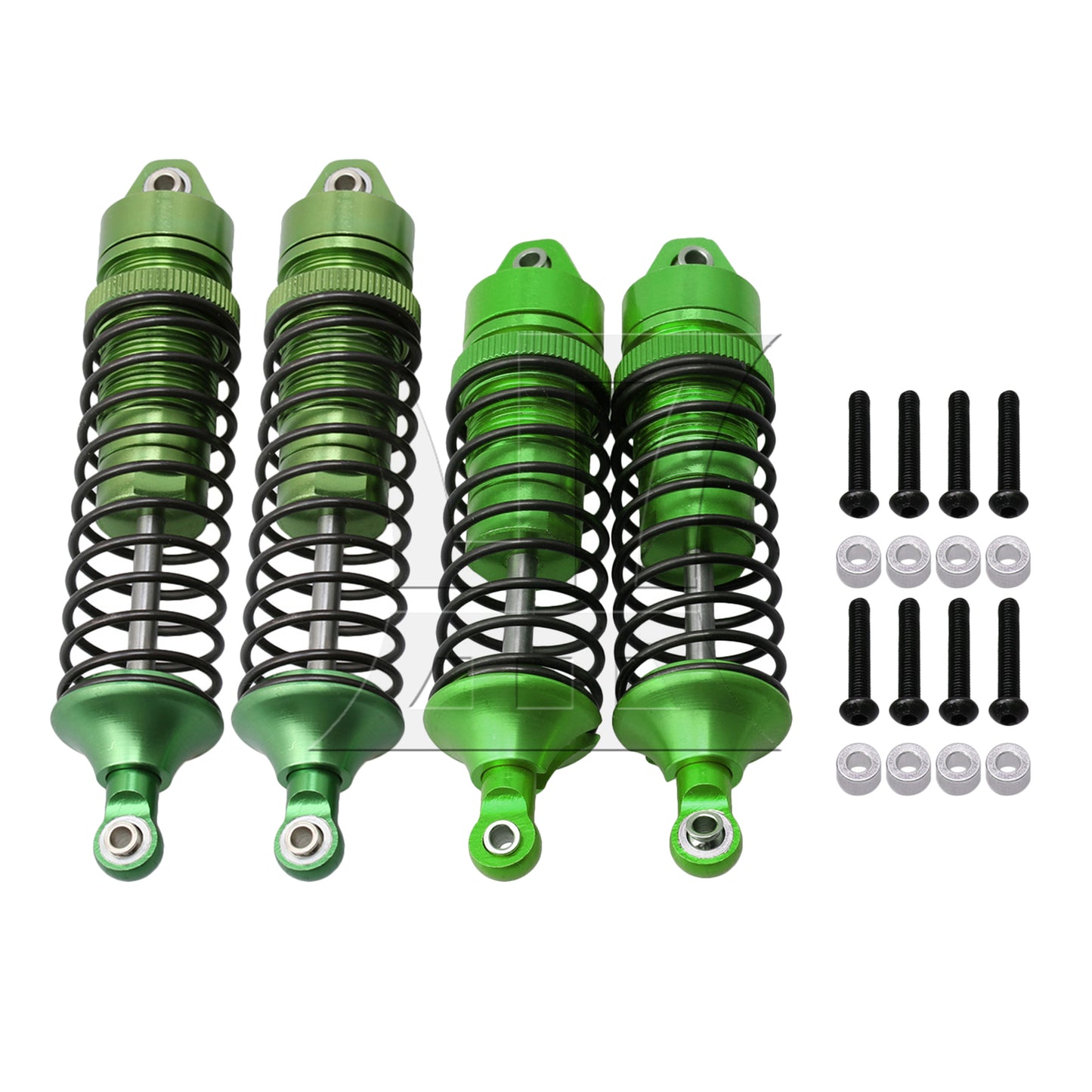 BQLZR Green RC1:10 Rear Shock Absorber 11.4x2.25CM Set of 2 Replacement for Traxxas