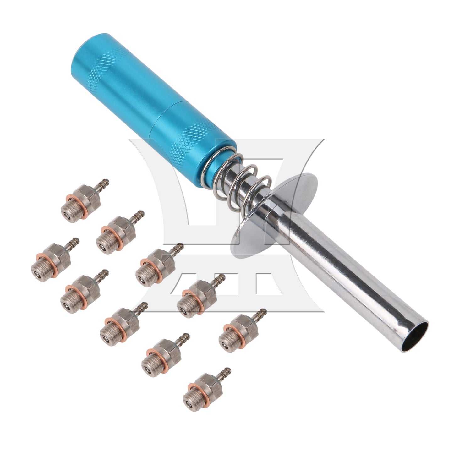 BQLZR Al. Igniter & 6Pcs N3 70117 Spark Glow Plugs Replacement for RC1:10 Model