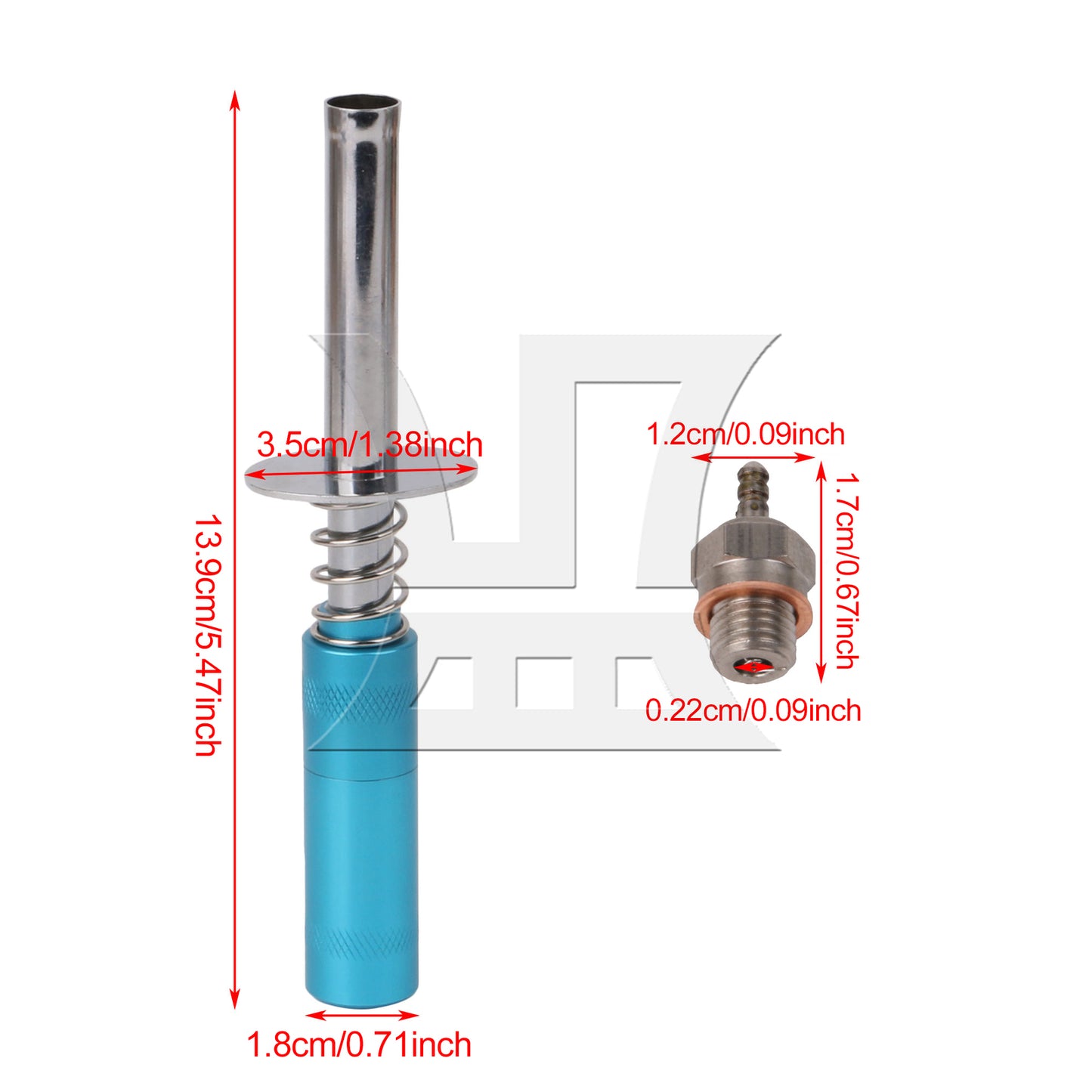 BQLZR Al. Igniter & 6Pcs N3 70117 Spark Glow Plugs Replacement for RC1:10 Model