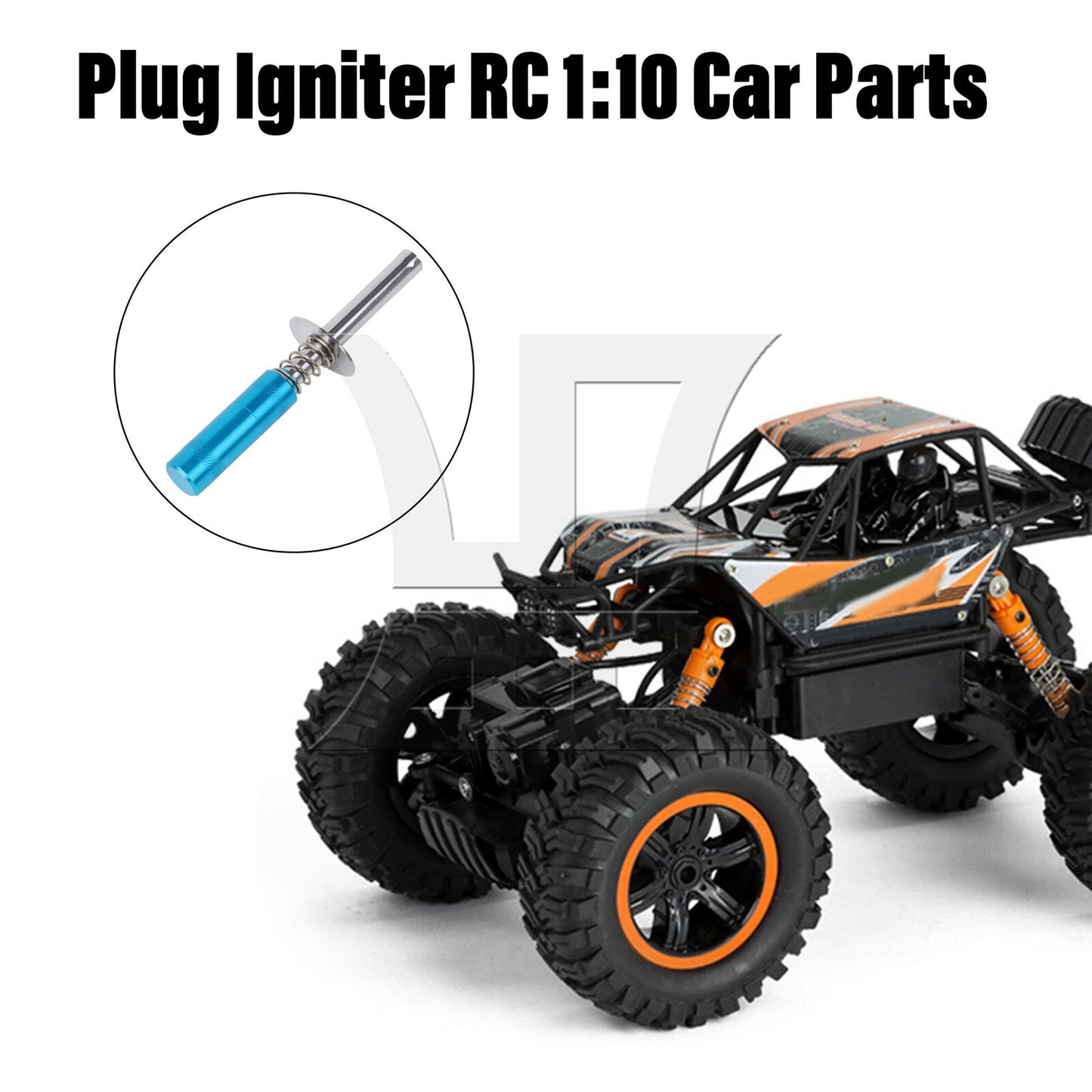 BQLZR Al. Igniter & 6Pcs N3 70117 Spark Glow Plugs Replacement for RC1:10 Model
