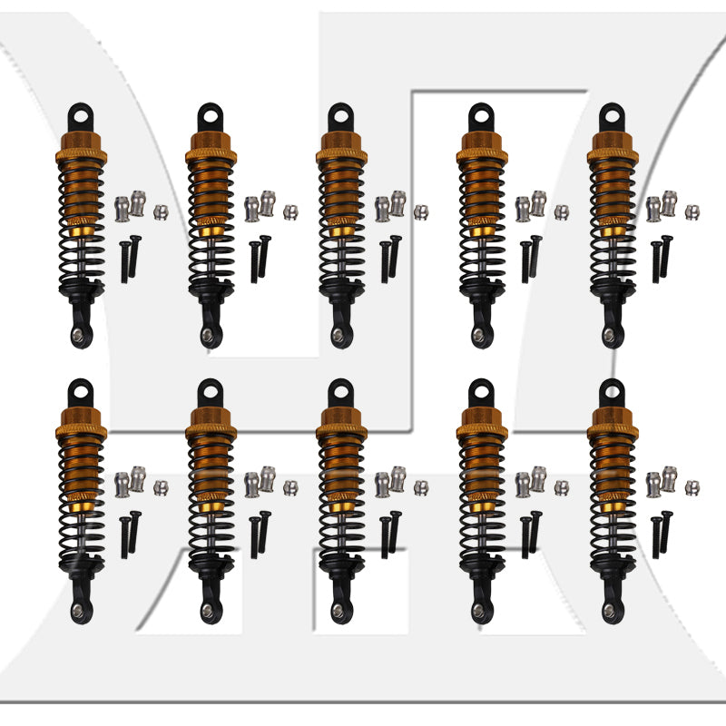BQLZR 2x Yellow 70mm Length Aluminum A285004Y Shock Absorber for RC 1:16 Car Upgrade