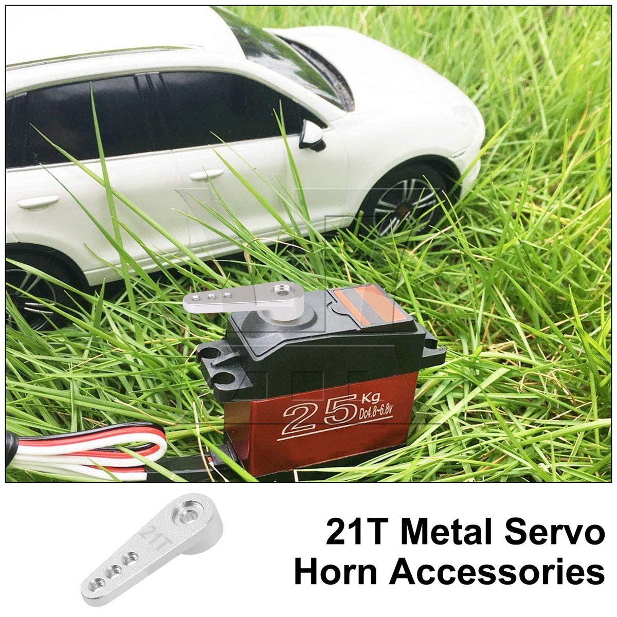 BQLZR Metal RC Servo Horn Arms TL2366 Silver High-Quality Material
