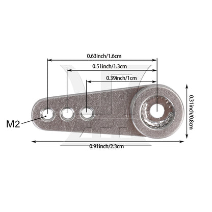 BQLZR Metal RC Servo Horn Arms TL2366 Silver High-Quality Material