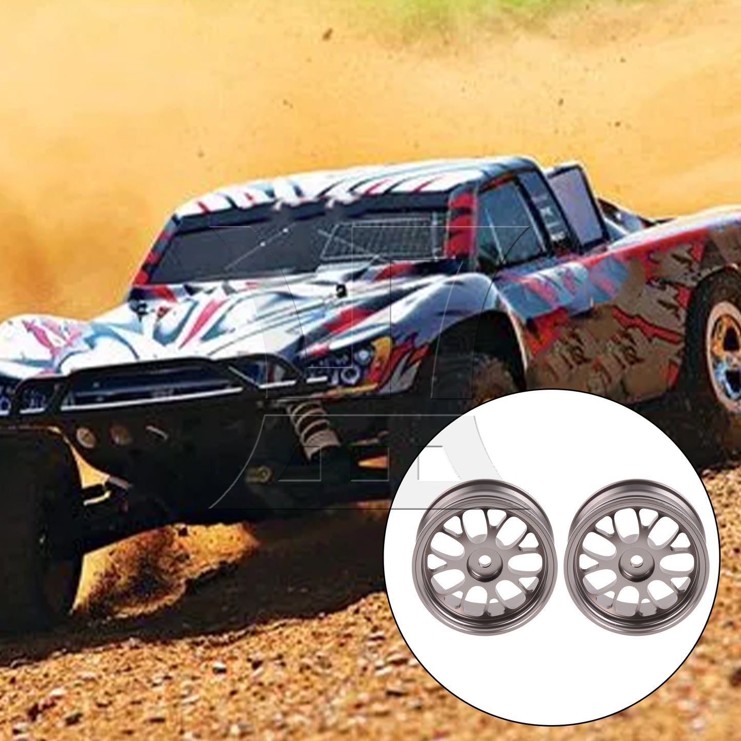 BQLZR RC 1:10 On Road Y-Shaped Wheel Rim 50008T 0.47" Inner Dia Titanium