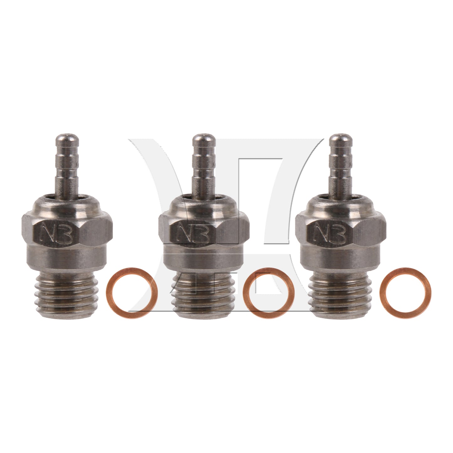 BQLZR Al. Igniter & 6Pcs N3 70117 Spark Glow Plugs Replacement for RC1:10 Model
