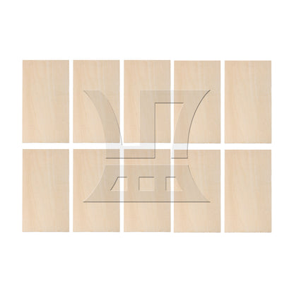 BQLZR 5pcs 200x100x1.5mm Craft Unpainted Wooden Sheets DIY Building Model Mini House