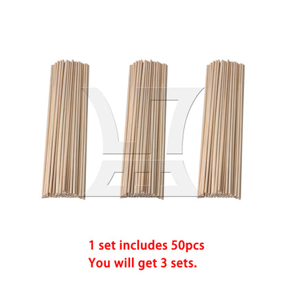 BQLZR 5mm Dia Birch Wooden Round Craft Sticks 400mm for DIY Woodworking Pack of 50