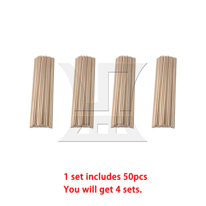 BQLZR 5mm Dia Birch Wooden Round Craft Sticks 400mm for DIY Woodworking Pack of 50
