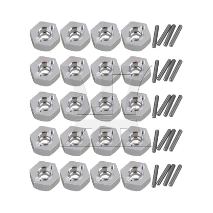 BQLZR  12mm Al. Wheel Hex Replacement for AXIAL 90026 RC 1:10 Rock Crawler