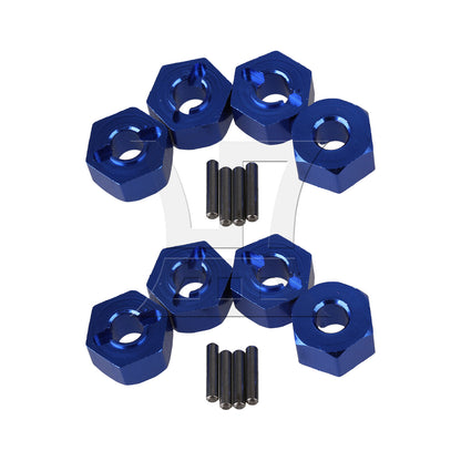 BQLZR 8pcs RC 4X4 Aluminum Alloy Wheel Hex Mount Hexagon 1.2cm SLA016NB Dark Blue for Rc Model Players