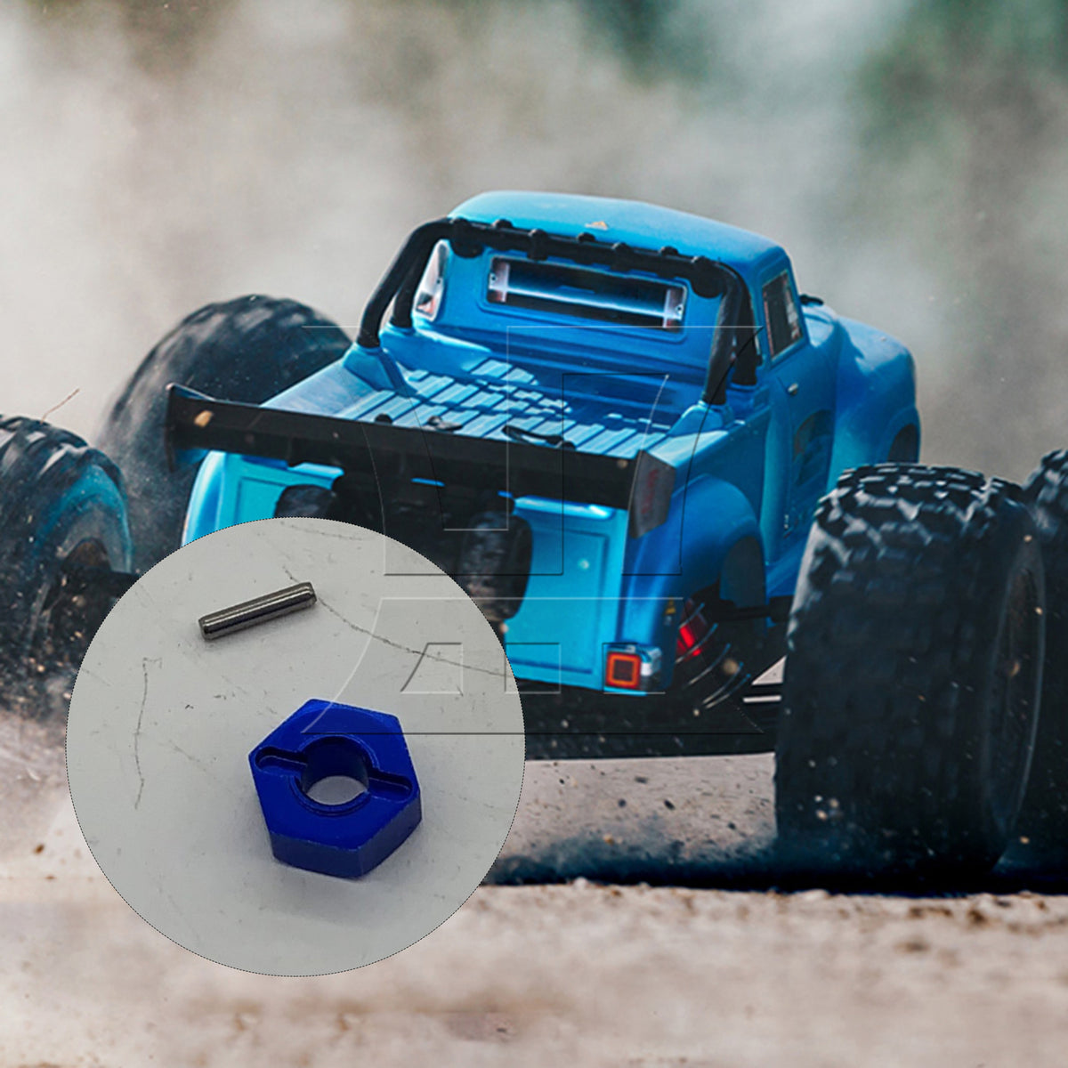 BQLZR 8pcs RC 4X4 Aluminum Alloy Wheel Hex Mount Hexagon 1.2cm SLA016NB Dark Blue for Rc Model Players