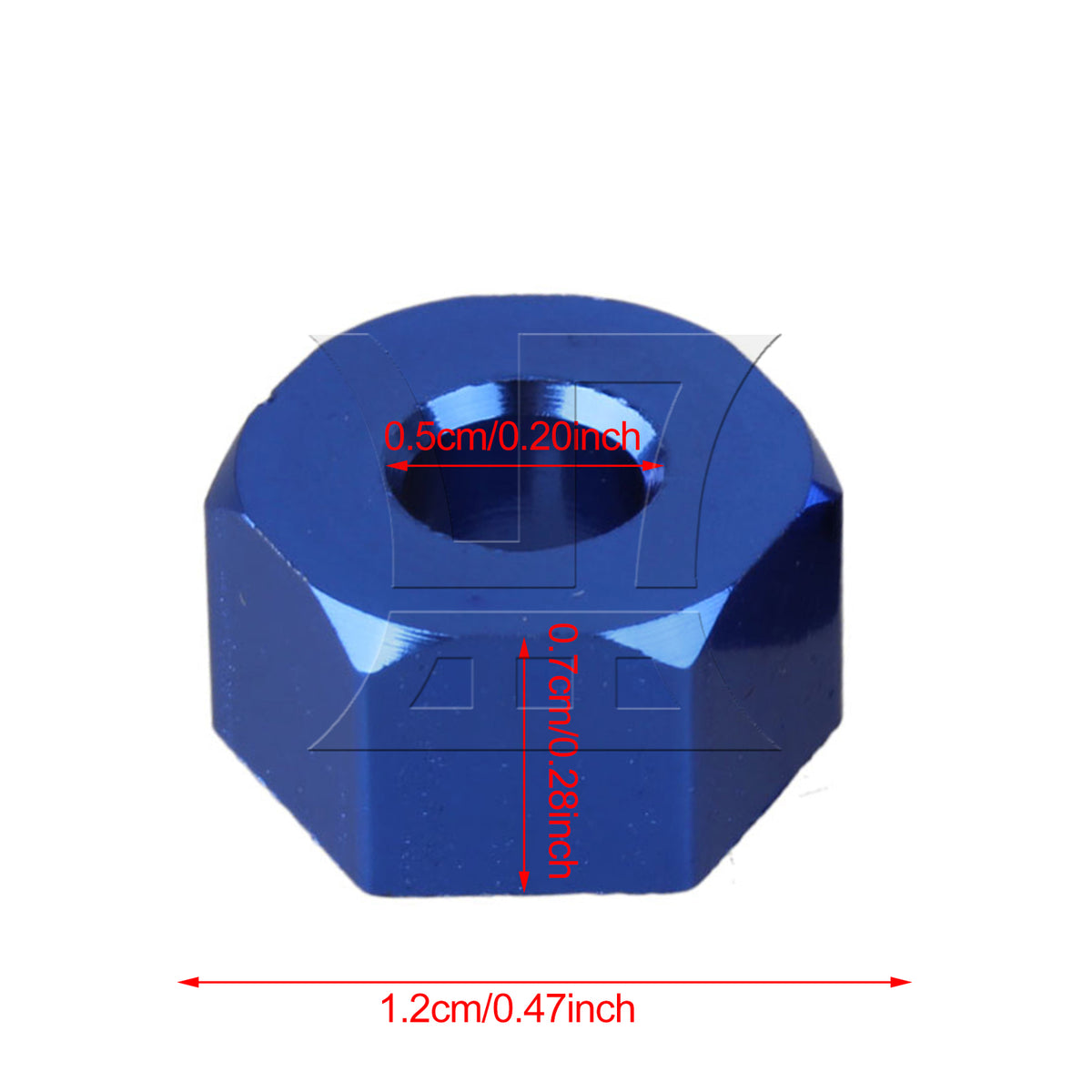 BQLZR 8pcs RC 4X4 Aluminum Alloy Wheel Hex Mount Hexagon 1.2cm SLA016NB Dark Blue for Rc Model Players