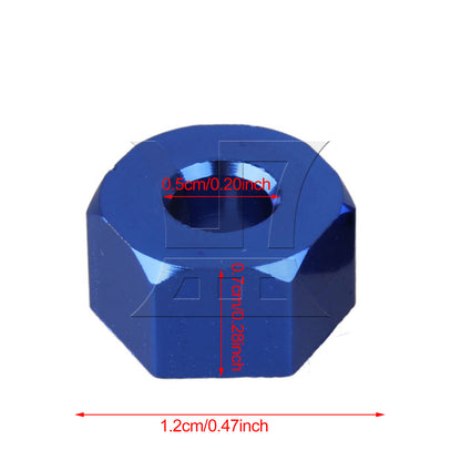 BQLZR 8pcs RC 4X4 Aluminum Alloy Wheel Hex Mount Hexagon 1.2cm SLA016NB Dark Blue for Rc Model Players