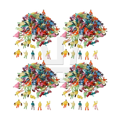 BQLZR 200pcs 1:200 Scale Z Gauge Hand Painted Layout Model Train People Figure