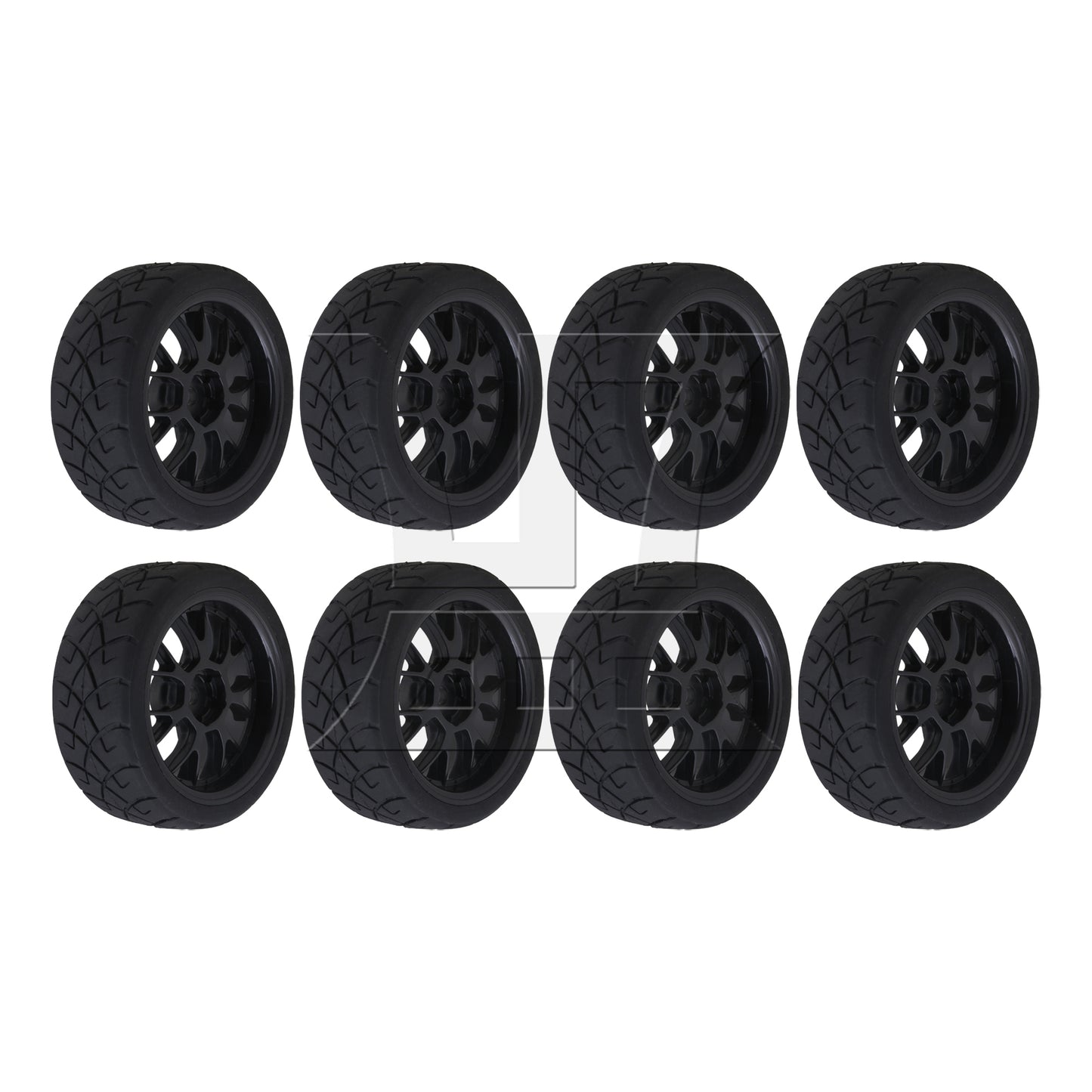 BQLZR  Hex RC1:10 On Road Car X Rubber Tyres + Y Shape Wheel Rims 20695