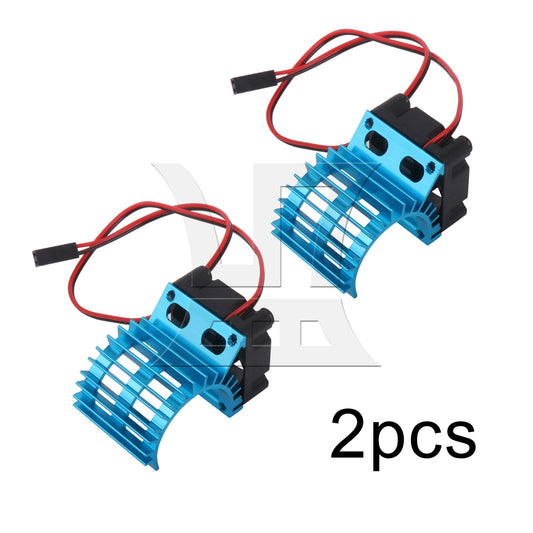 BQLZR 2pcs RC1:16 380 Aluminum Alloy Motor Heatsink 308006 Blue for Second Hand 1:16 RC Cars Refurbishment
