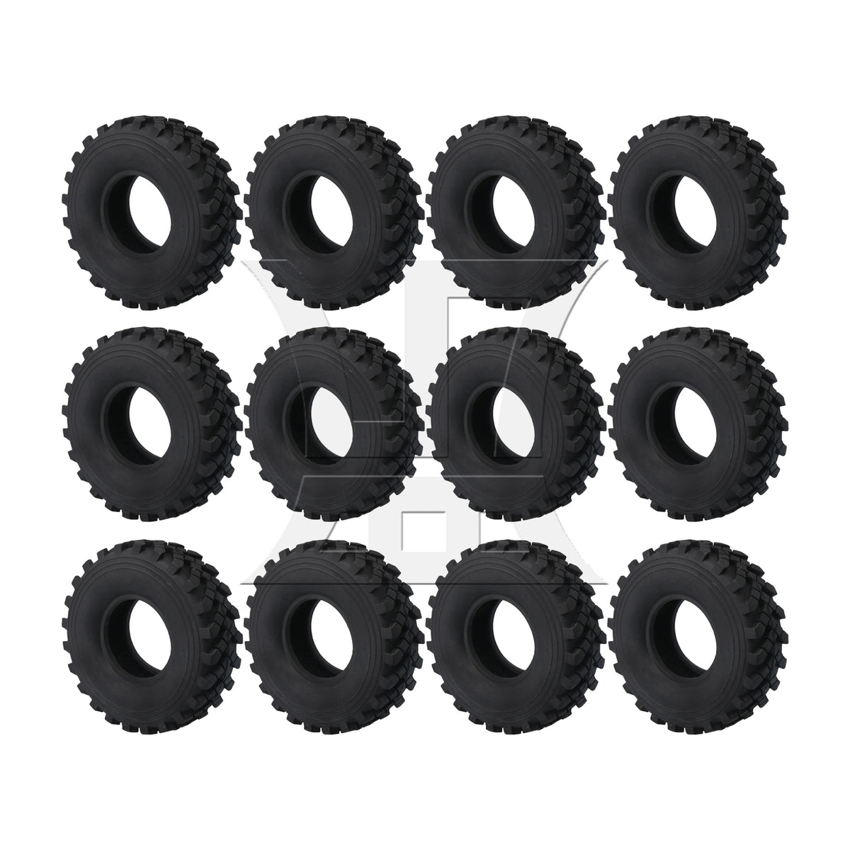 BQLZR RC Rock Crawler Soft Rubber Tires OD 130mm for RC1:10 2.2in Wheel Rims