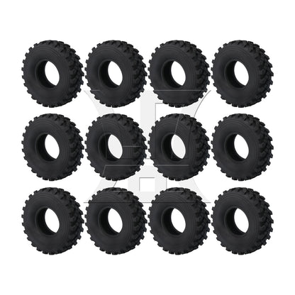 BQLZR RC Rock Crawler Soft Rubber Tires OD 130mm for RC1:10 2.2in Wheel Rims
