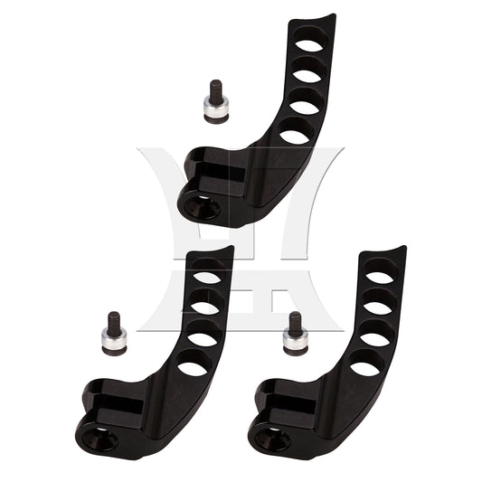 BQLZR 3PCS Horizontal Transmitter Neck Balance 4-hole Regulator Black