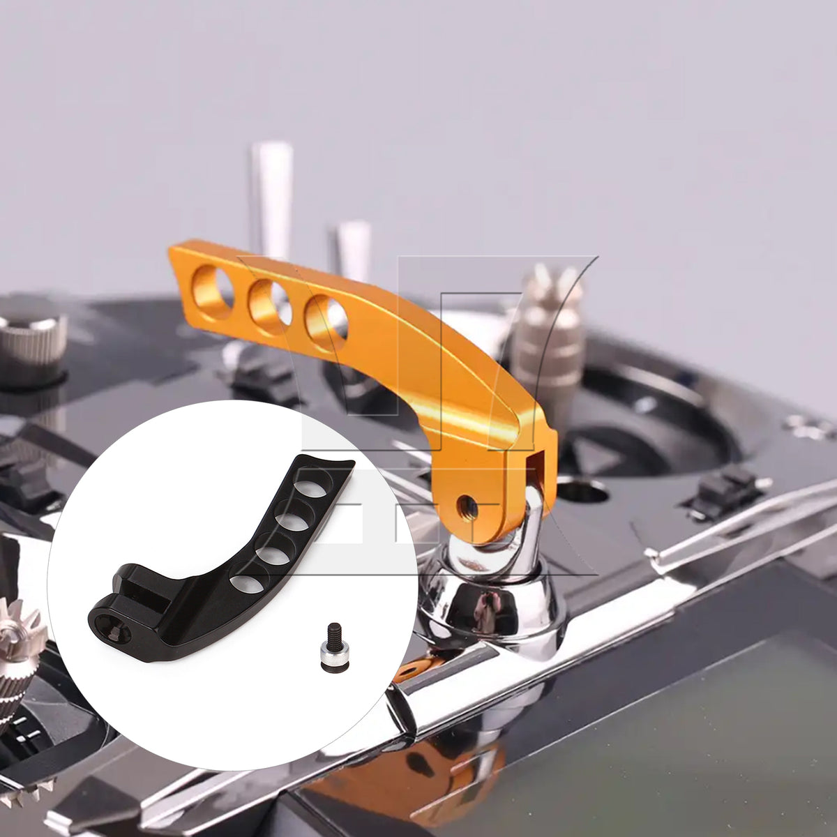 BQLZR 3PCS Horizontal Transmitter Neck Balance 4-hole Regulator Black