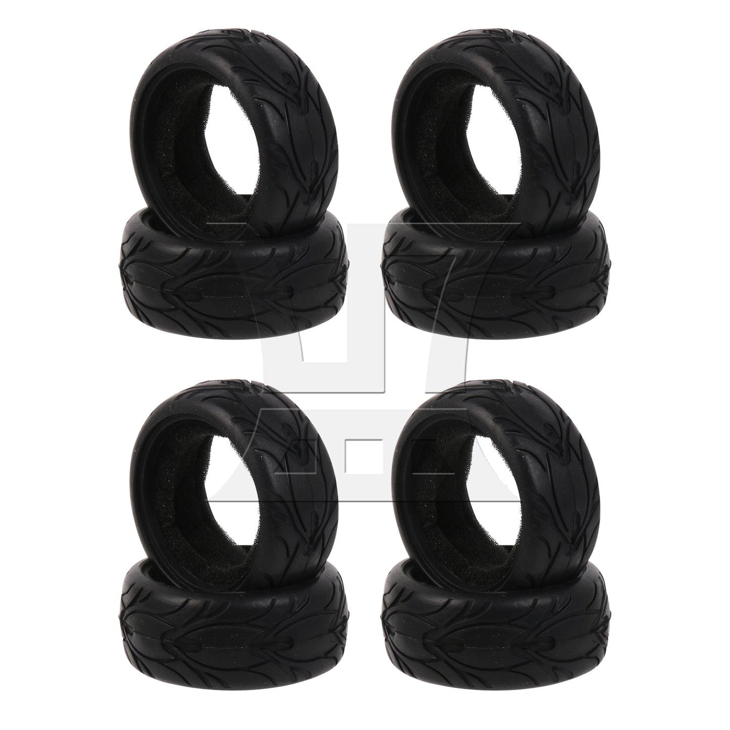 BQLZR RC1:10 On-Road & Drift Car Plastic Y-Type Wheel Rim Drive Hex 52mm Black