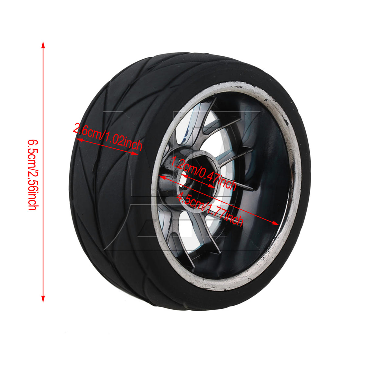 BQLZR 8pcs RC1:10 Sports Car Rubber Tires and Y-shaped Wheel Rim Blue for Model Teaching and Training Equipment