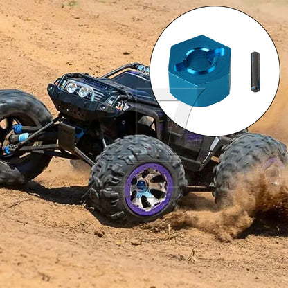 BQLZR 8pcs RC1:10 Wheel Hex Mount 1.2x0.7cm for Flat Sports Car Off-Road Vehicle Truck N10180 Blue Mmodel Car Accessories